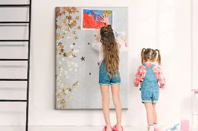 Kolorowa tablica korkowa w drobne gwiazdki