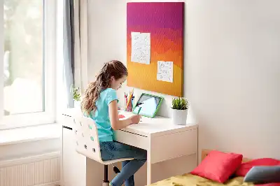 Kolorowa tablica korkowa Wschodzące słońce gradient