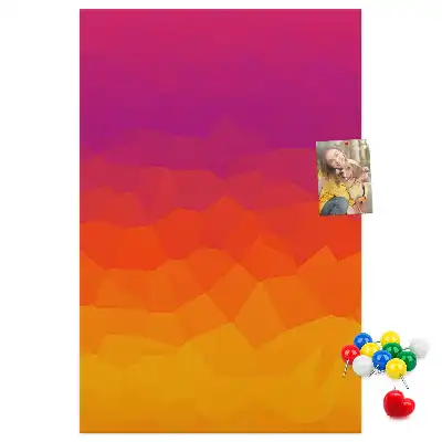 Kolorowa tablica korkowa Wschodzące słońce gradient