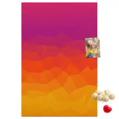 Kolorowa tablica korkowa Wschodzące słońce gradient