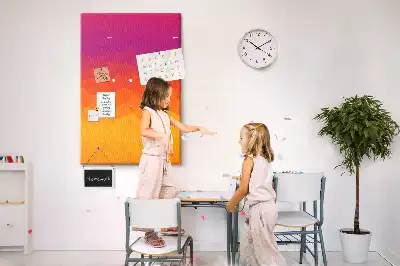 Kolorowa tablica korkowa Wschodzące słońce gradient
