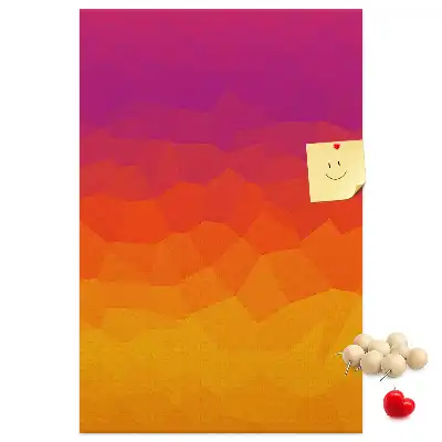 Kolorowa tablica korkowa Wschodzące słońce gradient