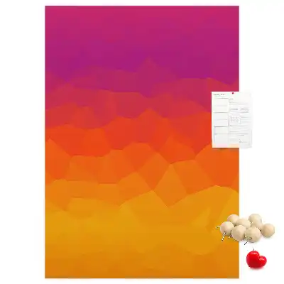 Kolorowa tablica korkowa Wschodzące słońce gradient