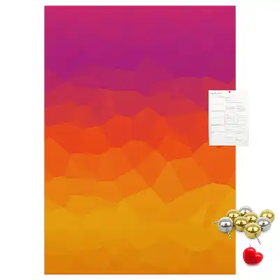 Kolorowa tablica korkowa Wschodzące słońce gradient