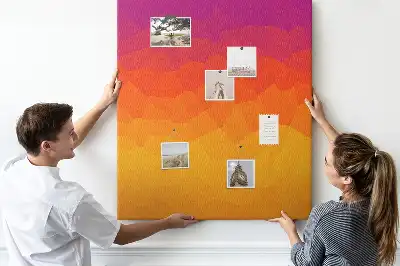 Kolorowa tablica korkowa Wschodzące słońce gradient