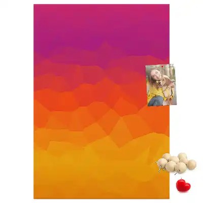 Kolorowa tablica korkowa Wschodzące słońce gradient