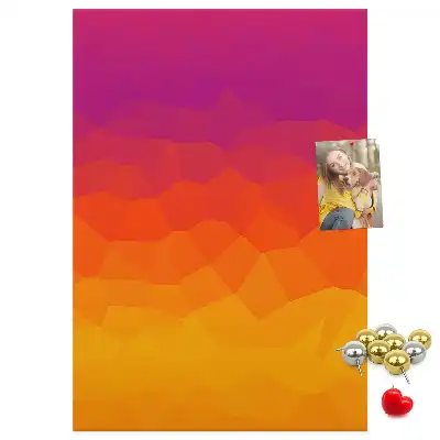 Kolorowa tablica korkowa Wschodzące słońce gradient