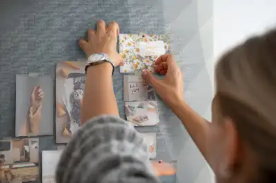 Kolorowa tablica korkowa Abstrakcyjne szare fale