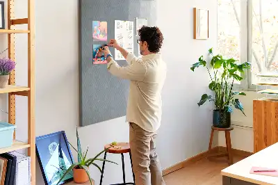 Kolorowa tablica korkowa Abstrakcyjne szare fale