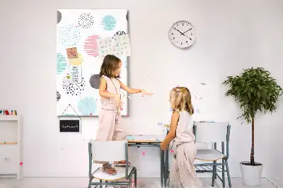 Kolorowa tablica korkowa Kolorowe okręgi