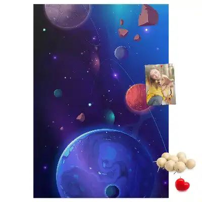 Tablica korkowa Kosmiczna sztuka