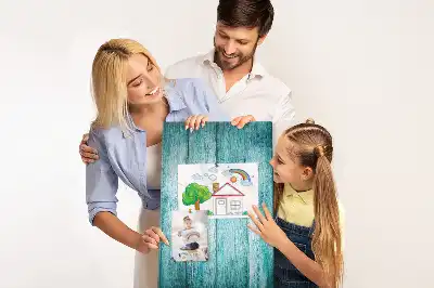 Tablica korkowa Drewno w błękicie