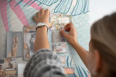 Tablica korkowa Liście w pastelach