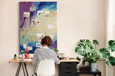 Kolorowa tablica korkowa Abstrakcja z tuszu
