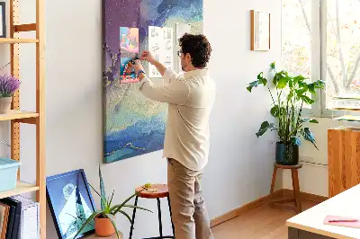 Kolorowa tablica korkowa Abstrakcja z tuszu