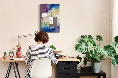 Kolorowa tablica korkowa Abstrakcja z tuszu