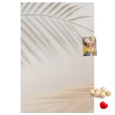 Kolorowa tablica korkowa Palma motyw cienia liścia