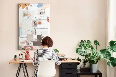 Kolorowa tablica korkowa Plan na dziś