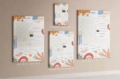 Kolorowa tablica korkowa Plan na dziś