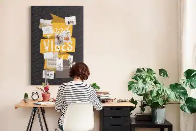 Kolorowa tablica korkowa z inspirującym cytatem