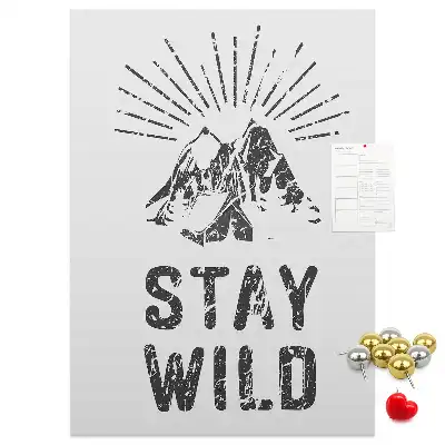 Tablica korkowa z nadrukiem Górski motyw Stay Wild