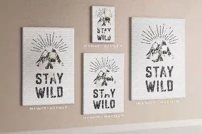 Tablica korkowa z nadrukiem Górski motyw Stay Wild