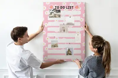 Tablica korkowa z nadrukiem Lista zadań
