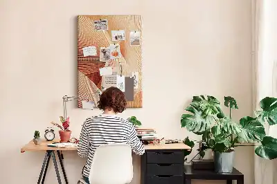 Tablica korkowa z subtelnym wzorem