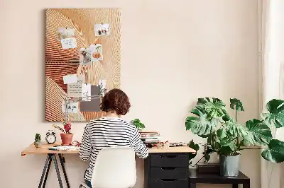Tablica korkowa z subtelnym wzorem