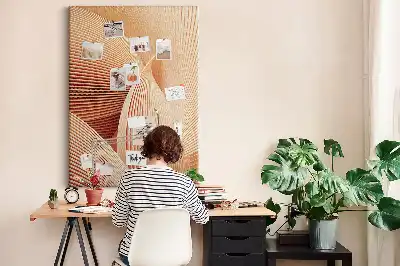 Tablica korkowa z subtelnym wzorem