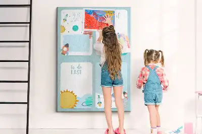 Tablica korkowa z motywem galaktyki