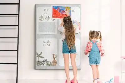 Tablica korkowa z planerem zadań