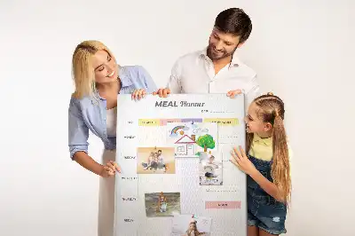 Tablica korkowa z nadrukiem Planer jedzenia