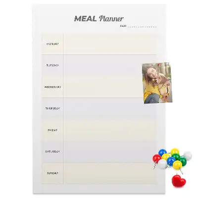 Tablica korkowa z nadrukiem Planowanie menu