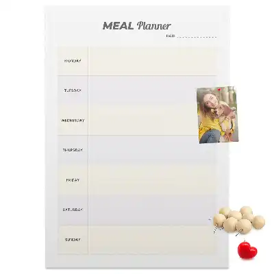 Tablica korkowa z nadrukiem Planowanie menu