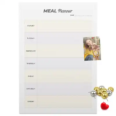 Tablica korkowa z nadrukiem Planowanie menu
