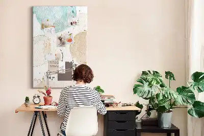 Tablica korkowa z nadrukiem Plamy w pastelach