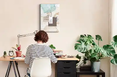 Tablica korkowa z nadrukiem Plamy w pastelach