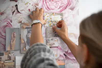 Tablica korkowa z nadrukiem Różane kwiaty