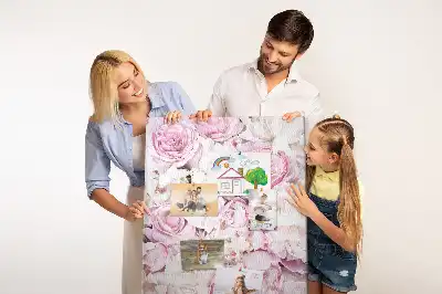 Tablica korkowa z nadrukiem Różane kwiaty