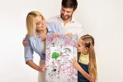 Tablica korkowa z nadrukiem Różane kwiaty