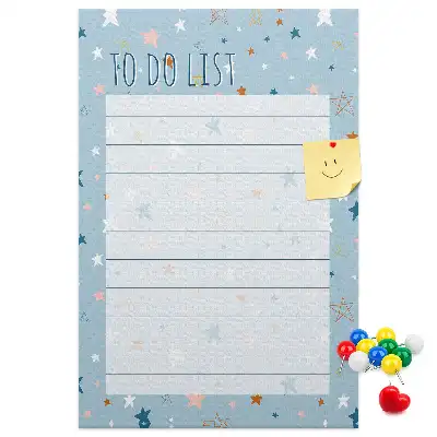 Tablica korkowa z nadrukiem Lista zadań (To-do)