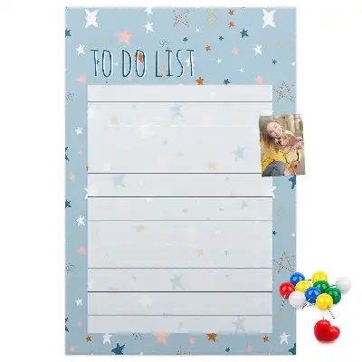 Tablica korkowa z nadrukiem Lista zadań (To-do)