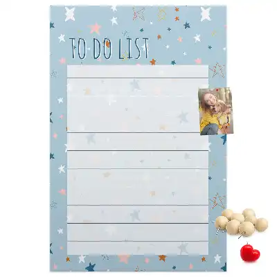 Tablica korkowa z nadrukiem Lista zadań (To-do)
