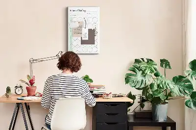 Tablica korkowa z nadrukiem Planer wyzwań