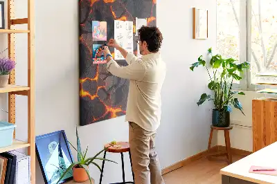 Tablica korkowa Lawa z wulkanu