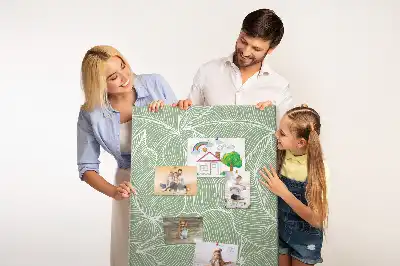 Tablica korkowa z motywem dużych liści