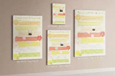 Tablica korkowa planer jadłospisu