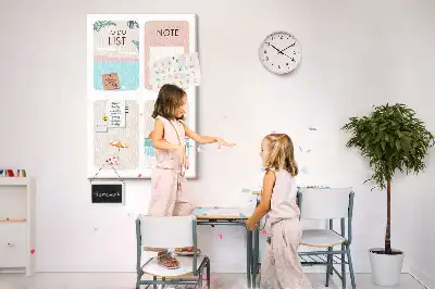 Kolorowa tablica korkowa Zapiski z lata