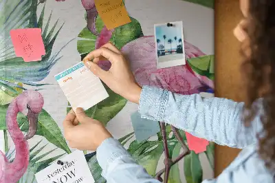Kolorowa tablica korkowa Dziki flaming natura